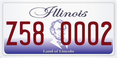 IL license plate Z580002