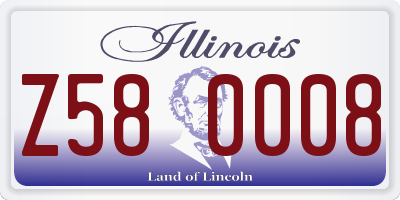 IL license plate Z580008