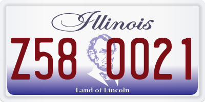 IL license plate Z580021