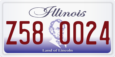 IL license plate Z580024