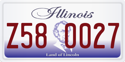 IL license plate Z580027