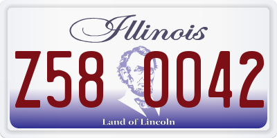 IL license plate Z580042
