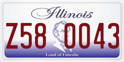 IL license plate Z580043