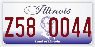IL license plate Z580044