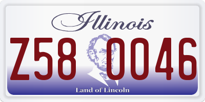 IL license plate Z580046