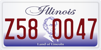 IL license plate Z580047