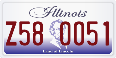 IL license plate Z580051
