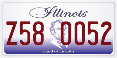 IL license plate Z580052