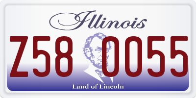 IL license plate Z580055