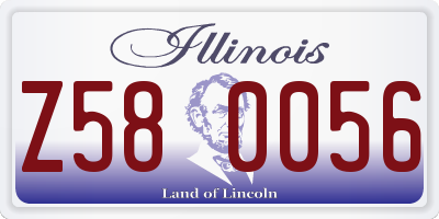 IL license plate Z580056