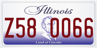 IL license plate Z580066