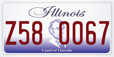 IL license plate Z580067