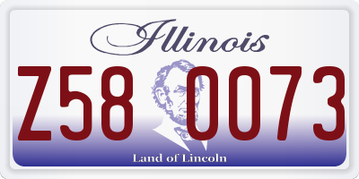 IL license plate Z580073