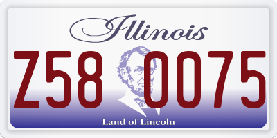 IL license plate Z580075