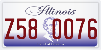IL license plate Z580076