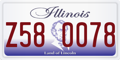 IL license plate Z580078