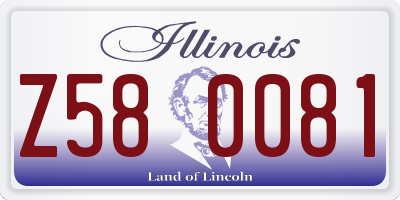 IL license plate Z580081