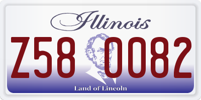 IL license plate Z580082