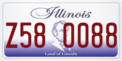 IL license plate Z580088