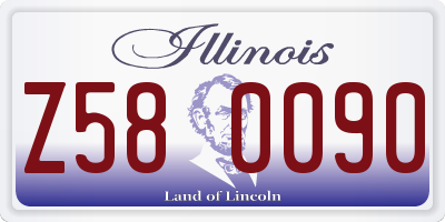 IL license plate Z580090