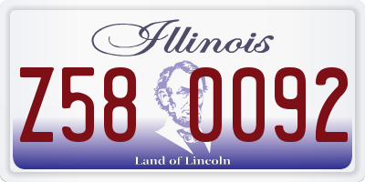 IL license plate Z580092