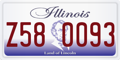 IL license plate Z580093