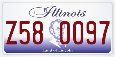 IL license plate Z580097