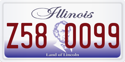 IL license plate Z580099