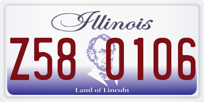 IL license plate Z580106