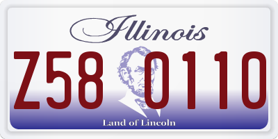 IL license plate Z580110