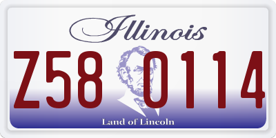 IL license plate Z580114