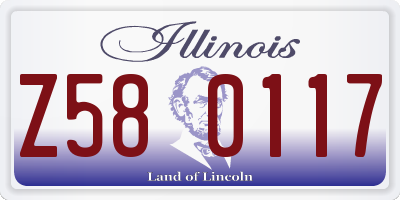 IL license plate Z580117