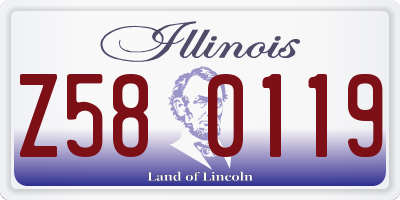 IL license plate Z580119