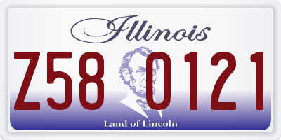 IL license plate Z580121