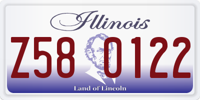 IL license plate Z580122