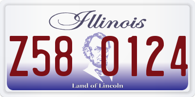IL license plate Z580124