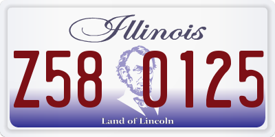 IL license plate Z580125