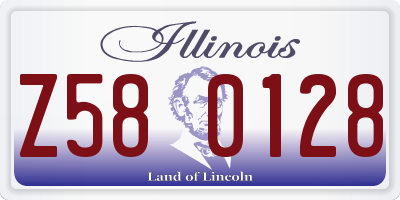 IL license plate Z580128