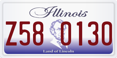 IL license plate Z580130