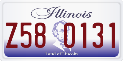 IL license plate Z580131