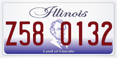 IL license plate Z580132