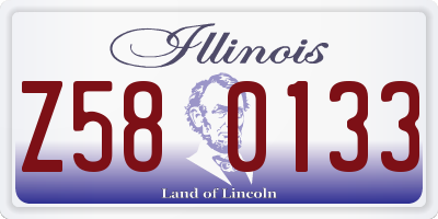 IL license plate Z580133