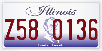 IL license plate Z580136
