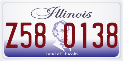 IL license plate Z580138