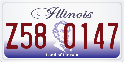 IL license plate Z580147