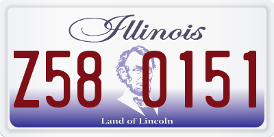 IL license plate Z580151