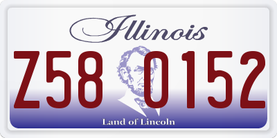 IL license plate Z580152