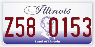 IL license plate Z580153