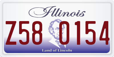 IL license plate Z580154