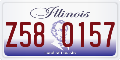IL license plate Z580157